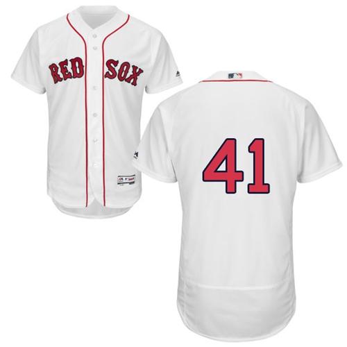 Red Sox #41 Chris Sale White Flexbase Authentic Collection Stitched MLB Jersey